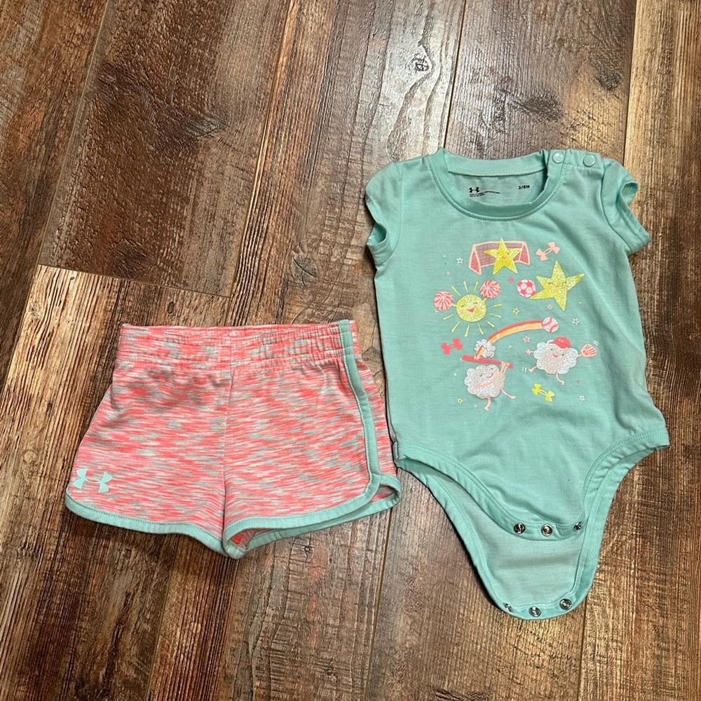 Under Armour short set 3-6 months